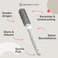 Olivia Garden Blowout Shine Brush White&Grey Ø20mm - thumbnail