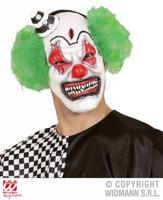 Killerclown masker met haar en mini hoed - thumbnail