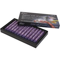 Gallery Oliepastel, L: 7 cm, d 11 mm, dikte 11 mm, paars, 12 stuk/ 1 doos - thumbnail
