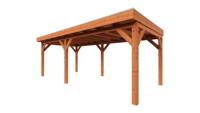 Trendhout Overkapping Refter XL 665x340 cm- Plat dak- Onbehandeld lariks Douglas hout- Trendhout - thumbnail