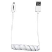 StarTech.com Lightning-naar-USB-kabel - gekruld - 60 cm, wit - thumbnail
