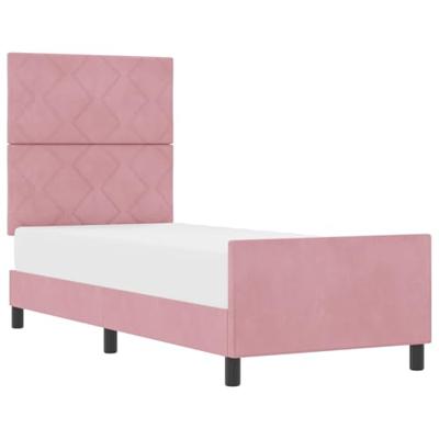 Bedframe met hoofdeinde Roze 80 x 200 cm Fluweel
