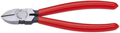 Knipex zijsnijtang zwart geatramenteerd met kunststof bekleed 125 mm - 7001125
