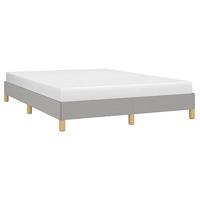 Bedframe zonder matras stof lichtgrijs 160x200 cm - thumbnail