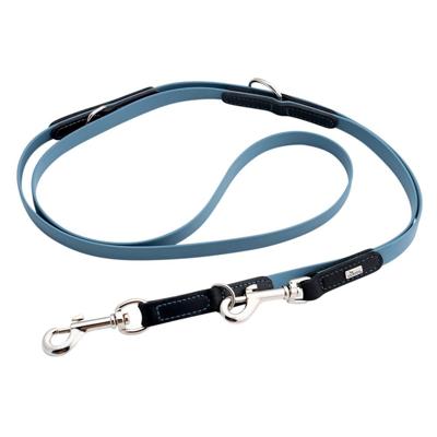 HUNTER Verstelbare hondenlijn Wolmar, rookblauw/zwart, Maat: 16/200