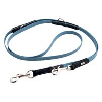 HUNTER Verstelbare hondenlijn Wolmar, rookblauw/zwart, Maat: 16/200 - thumbnail