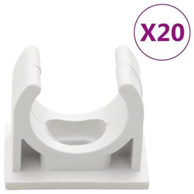 VidaXL Kabelgoten met klemmen ø20 mm 10 m pvc VidaXL Kabelgoten met klemmen ø20 mm 10 m pvc