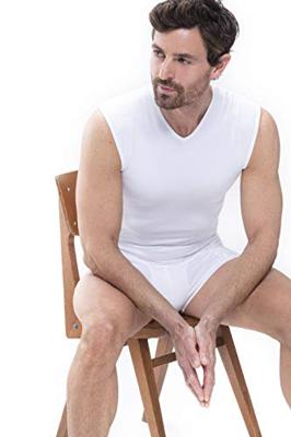 Heren Mouwloos shirt - Software - Muscle shirt - Ondershirt zonder mouwen - modal - V-hals - M - Wit - M - M - M - M - M - M - M - M - M -