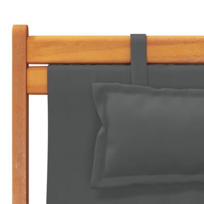 Strandstoelen 2 st inklapbaar stof grijs Strandstoelen 2 st inklapbaar stof grijs