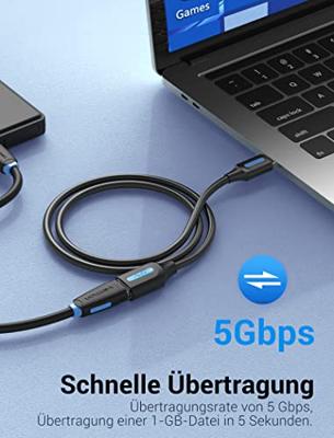 Verlengkabel USB Vention CBHBI 3 m Zwart Verlengkabel USB Vention CBHBI 3 m Zwart