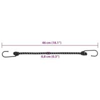 Spanelastieken met reflecterende strips en haken 50 stuks 46 cm - thumbnail
