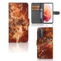 Samsung Galaxy S21 | Bookcase | Marmer Bruin - thumbnail