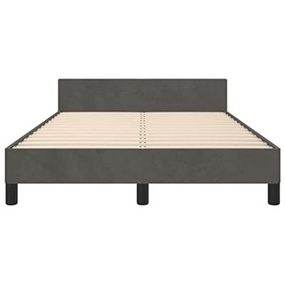 Bedframe zonder matras 120x190 cm fluweel donkergrijs