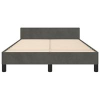 Bedframe zonder matras 120x190 cm fluweel donkergrijs - thumbnail
