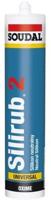 Soudal Silirub 2 | Siliconenkit | Glanzend Wit | 300 ml - 102066 - thumbnail