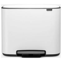 Brabantia - 121005 - Poubelle Bo Pedal Bin, 3 x 11 litres, Blanc - thumbnail