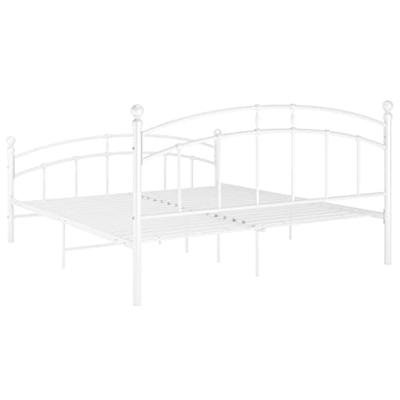 Bedframe metaal wit 140x200 cm - thumbnail