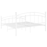 Bedframe metaal wit 140x200 cm - thumbnail