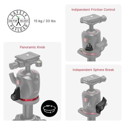 Manfrotto 055 Aluminium 3 Sec Kit Ball Head Arca Swiss