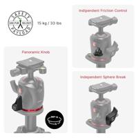 Manfrotto 055 Aluminium 3 Sec Kit Ball Head Arca Swiss - thumbnail