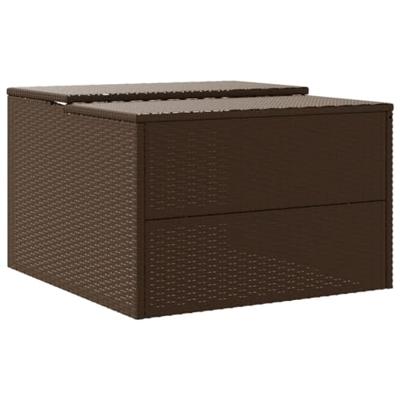VidaXL Garage voor robotmaaier 86x90x52/57 cm poly rattan bruin