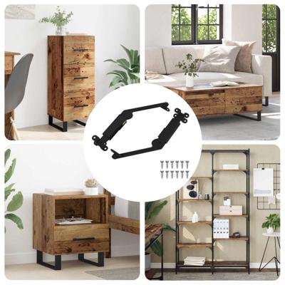 Deksel ondersteunend scharnier 2 pcs Zwart 192 x 32 x 50 mm