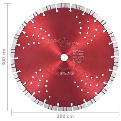 VidaXL Diamantzaagblad met turbo en gaten 300 mm staal