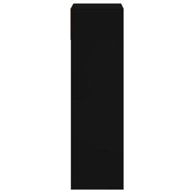 Schoenenkast 60x34x116 cm bewerkt hout zwart