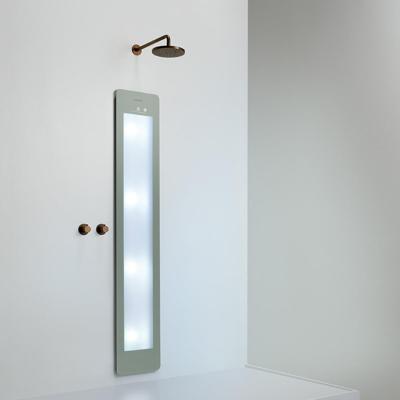 Sunshower Round Large Plus - Inbouw - Infrarood + Uv - 33 x 185 x 10 cm - Grijs