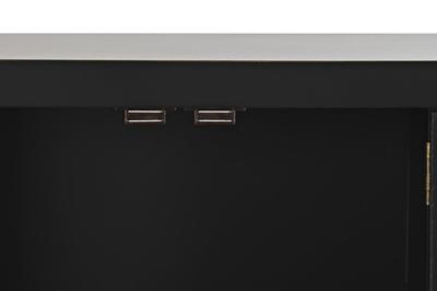 Bijzettafel DKD Home Decor 95 x 26 x 79 cm Spar Zwart Gouden Metaal Wit Hout MDF Bijzettafel DKD Home Decor 95 x 26 x 79 cm Spar Zwart Gouden Metaal Wit Hout MDF