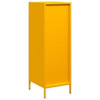 Hoge kast 39x35x103,5 cm staal mosterdgeel - thumbnail