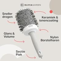 Olivia Garden Blowout Shine Brush White&Grey Ø65mm - thumbnail