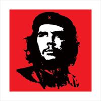 Kunstdruk Che Guevara Red 40x40cm - thumbnail