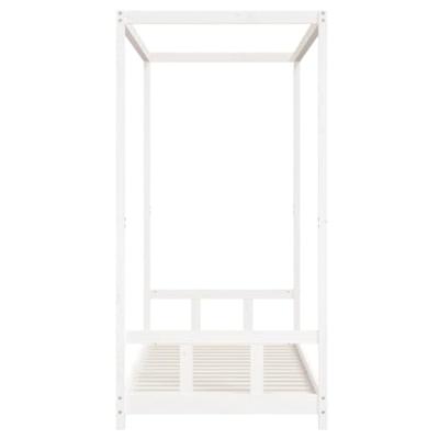 Kinderbedframe 90x200 cm massief grenenhout wit