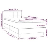 Boxspring met matras stof taupe 90x190 cm - thumbnail