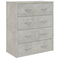 Dressoir met 4 lades 60x30,5x71 cm betongrijs - thumbnail