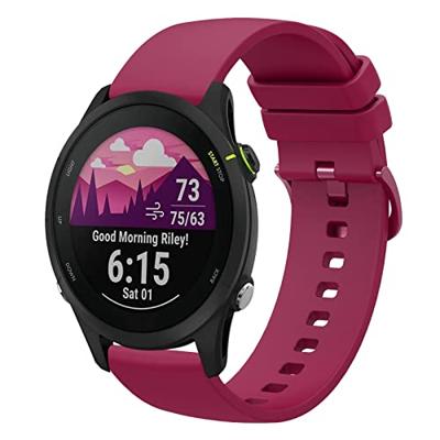 Garmin Venu 3s / Vivoactive 4s / Venu 2s / Vivomove 3s / Forerunner 255s - Soft siliconen bandje - Wijnrood Garmin Venu 3s / Vivoactive 4s / Venu 2s / Vivomove 3s / Forerunner 255s - Soft siliconen bandje - Wijnrood