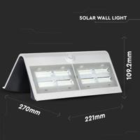 V-TAC 8278 VT-767-7-W Wandlamp op zonne-energie LED LED 7.00 W Wit, Zwart - thumbnail