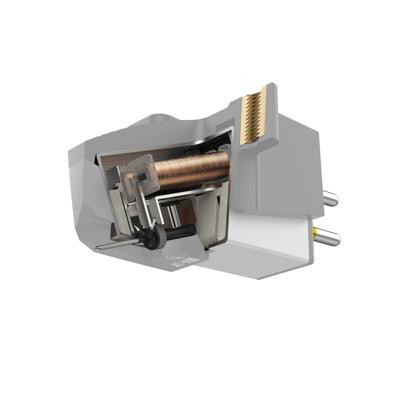 Audio Technica AT-VM95EN/H MM cartridge gemonteerd op headshell, naakt elliptisch