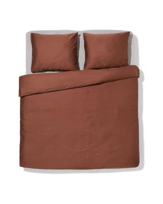 HEMA Dekbedovertrek 200x200/220cm katoen satijn bruin (bruin)
