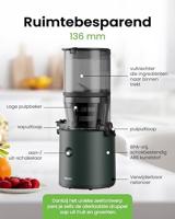 Hurom H320N Slowjuicer Groen - Groenten en Fruitpers - thumbnail
