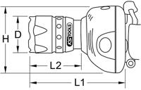 KS Tools 550.1238 Hoofdlamp LED werkt op batterijen 140 lm 3 h - thumbnail