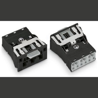 WAGO 770-713/007-000 Netstekker WINSTA MIDI Stekker, recht Totaal aantal polen: 2 + PE 25 A Zwart 100 stuk(s)