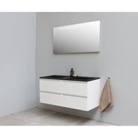 On-Line Badkamermeubelset - 120 cm - Voorgemonteerd - Ladestructuur - Acryl Wastafel - zonder Kraangat - Spiegel met LED-Verlichting - Hoogglans Wit - thumbnail