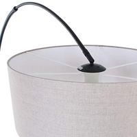 Steinhauer Vloerlamp Sparkled light 9900 zwart kap grijs linnen - thumbnail