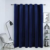 VidaXL Gordijn verduisterend met ringen 290x245 cm fluweel blauw - thumbnail