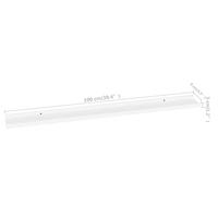 Wandschappen 2 st 100x9x3 cm wit - thumbnail