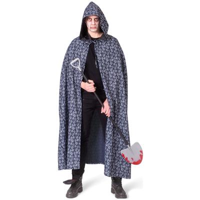 Cape Met Capuchon Skull Volwassenen