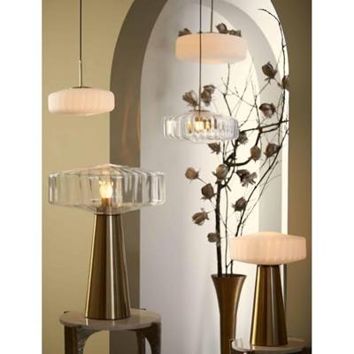 Light & Living TafellampPleat goud met wit Ø 30cm - 1882126 - thumbnail