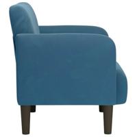 Fauteuil met armleuningen Blauw 54 cm Fluweel - thumbnail